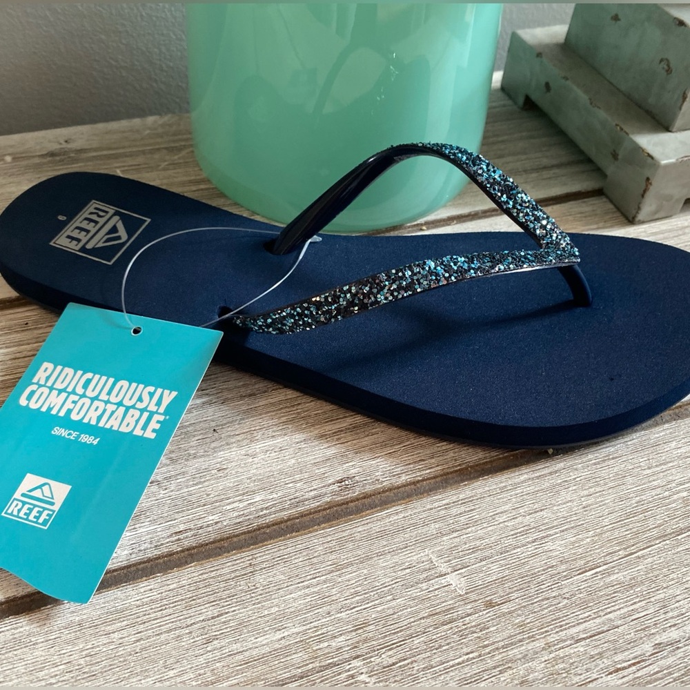 Reef Stargazer Flip-Flops ✨ Mermaid Size 9 | dark navy blue + sparkles - Picture 11 of 11